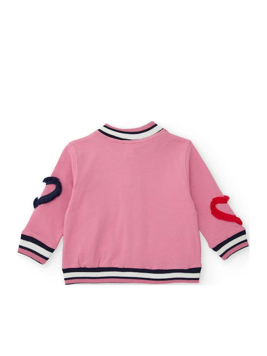 Παιδική Ζακέτα Φούτερ Βαμβακερή Pink