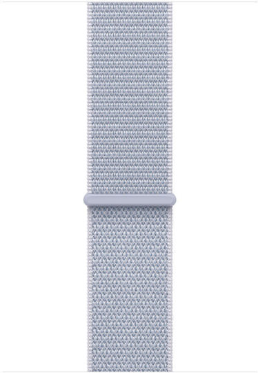 Apple Watch SE 2024 Cellular Aluminium 44mm Αδιάβροχο με eSIM και Παλμογράφο (Silver με Cloud Blue Sport Loop)