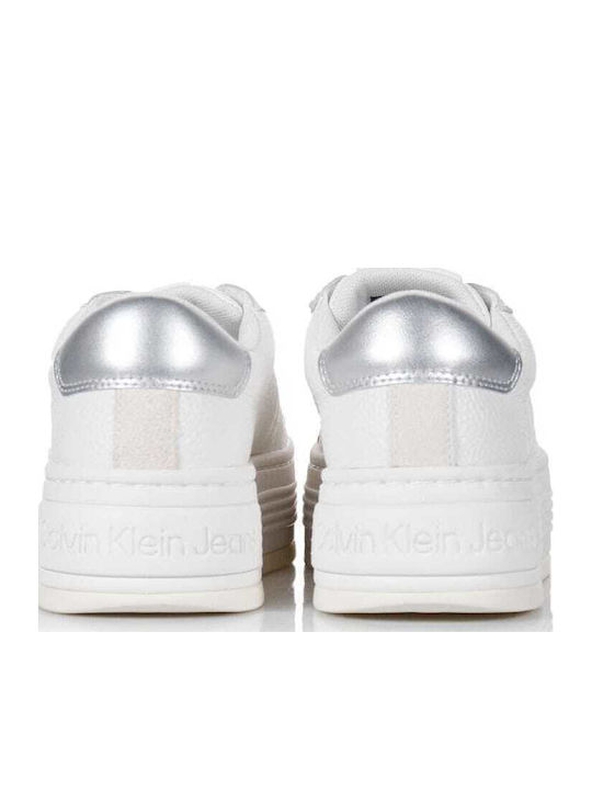 Bold Vulc Flatform Leather S Flatforms Sneakers White