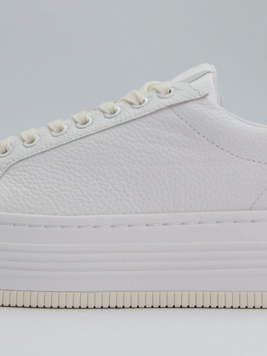 Bold Vulc Flatform Leather S Flatforms Sneakers White