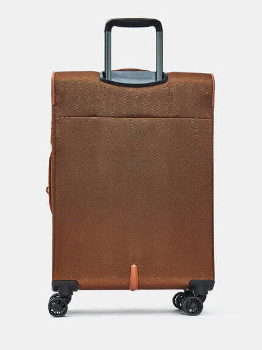 Mandarina Duck Zephyr Μεγάλη Βαλίτσα Ταξιδίου Υφασμάτινη Κεραμιδί με 4 Ρόδες Ύψους 78εκ.