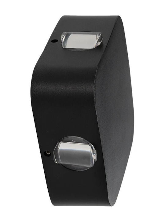GloboStar Wall-Mounted Outdoor Lighting LED IP65 8W with Warm White Light 13.5x4.5x13.5cm