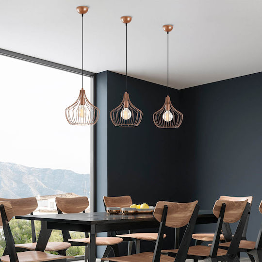 Opviq Mezopotamya Pendant Light Orange with Socket E27 27x27x126cm