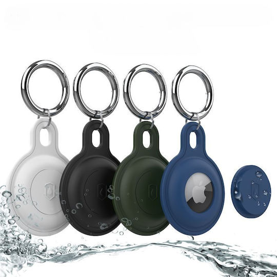 Mobile Origin Keychain Case Silicone for AirTag in Black color