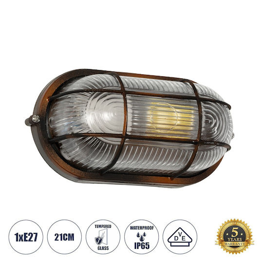 GloboStar Boatlight Wall-Mounted Outdoor Turtle Light E27 GloboStar Boatlight Wall-Mounted Outdoor Turtle Light E27