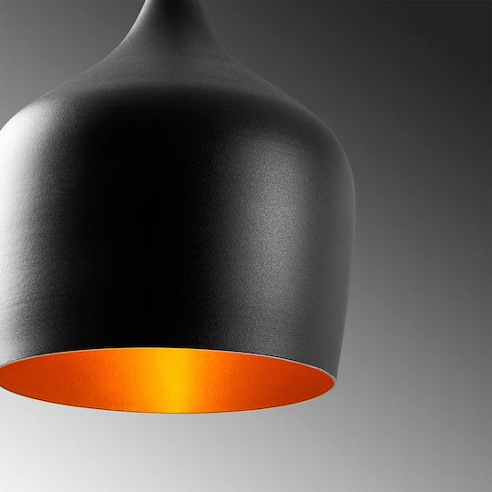 Adjustable Pendant Light Black with Socket E27