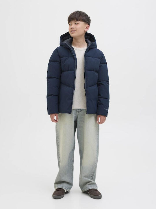Kinder Steppjacke mit Kapuze Dark Blue