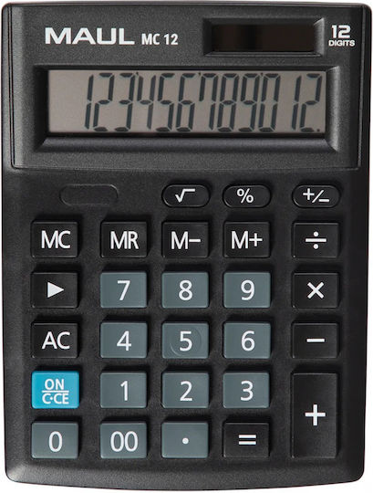 Maul MC12 Αριθμομηχανή 12 Ψηφίων σε Μαύρο Χρώμα