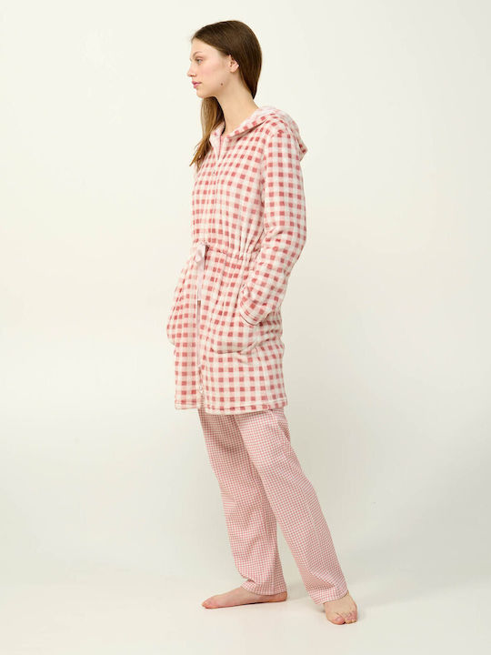 Vamp Winter Damen Robe Pink Tan