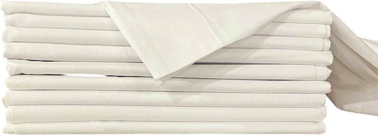 Decotelia Hotel Bettlaken King Weiß Angepasst 50% Baumwolle und Polyester 160 Tc 280x270