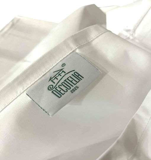 Decotelia Hotel Bettlaken King Weiß Angepasst 50% Baumwolle und Polyester 160 Tc 280x270