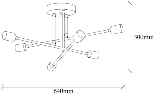Asir Group Deckenleuchte 64cm Kupfer mit Fassung E27