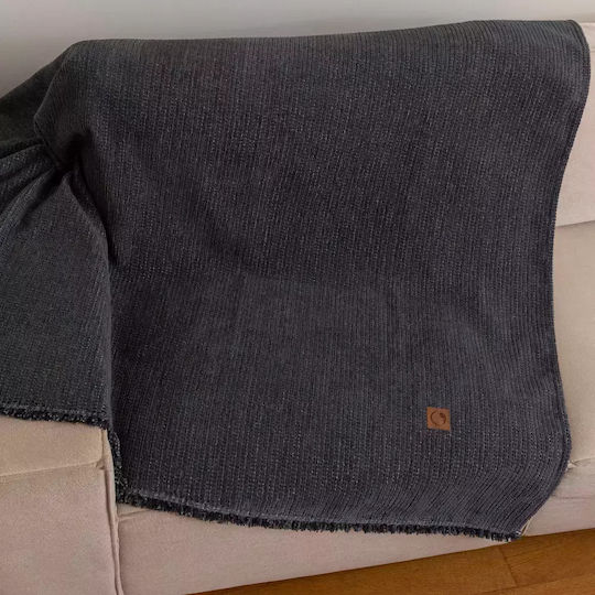Borea Velvet Ριχτάρι Διθέσιου Καναπέ Βελουτέ 180x250εκ. Κάμελ