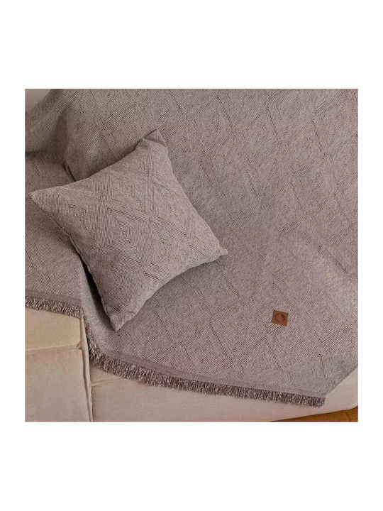 Borea Bari Ριχτάρι Πολυθρόνας Chenille 180x180εκ. Εκρού