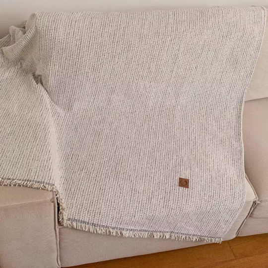 Borea Velvet Ριχτάρι Διθέσιου Καναπέ Βελουτέ 180x250εκ. Κάμελ