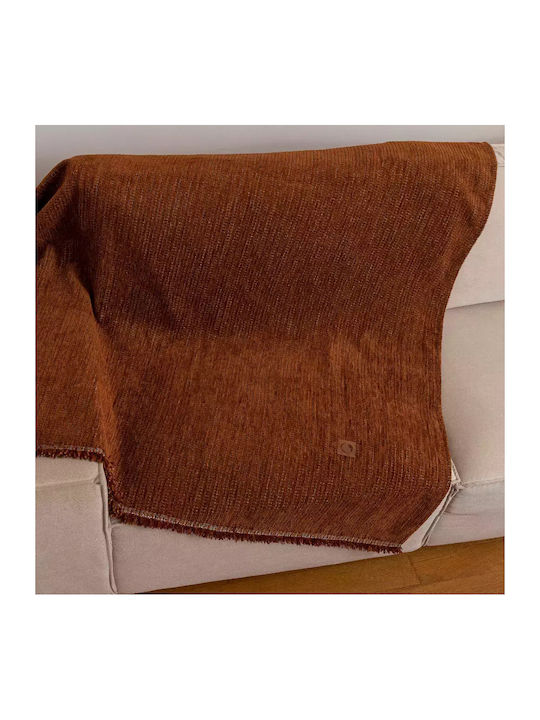 Borea Velvet Three-Seater Sofa Throw Velvet 180x300cm Camel 032431188077