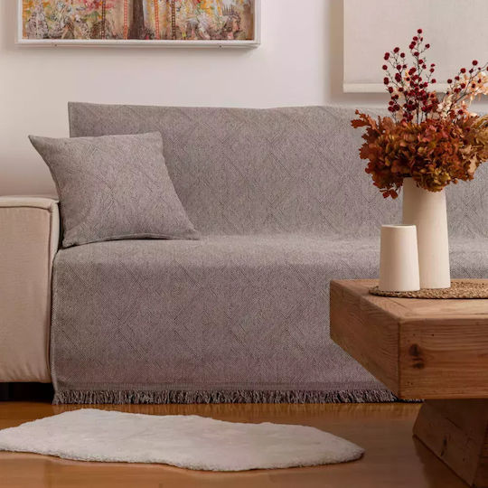 Borea Bari Ριχτάρι Πολυθρόνας Chenille 180x180εκ. Σπαγγί