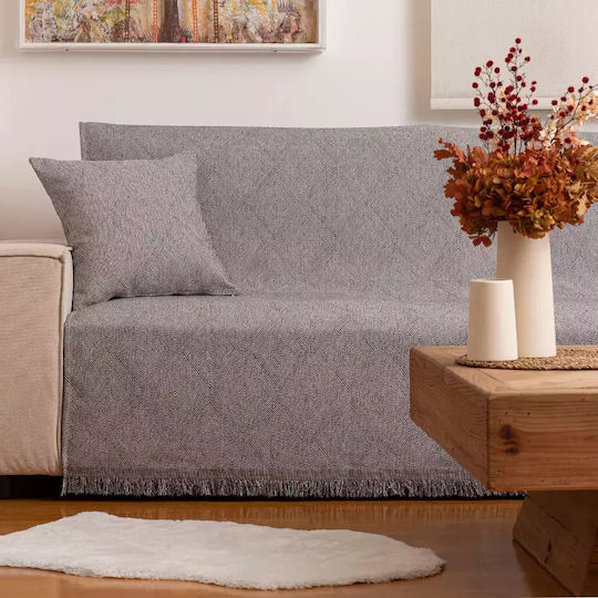 Borea Bari Ριχτάρι Πολυθρόνας Chenille 180x180εκ. Σπαγγί