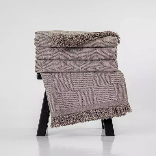 Borea Bari Ριχτάρι Πολυθρόνας Chenille 180x180εκ. Γκρι 032425052069