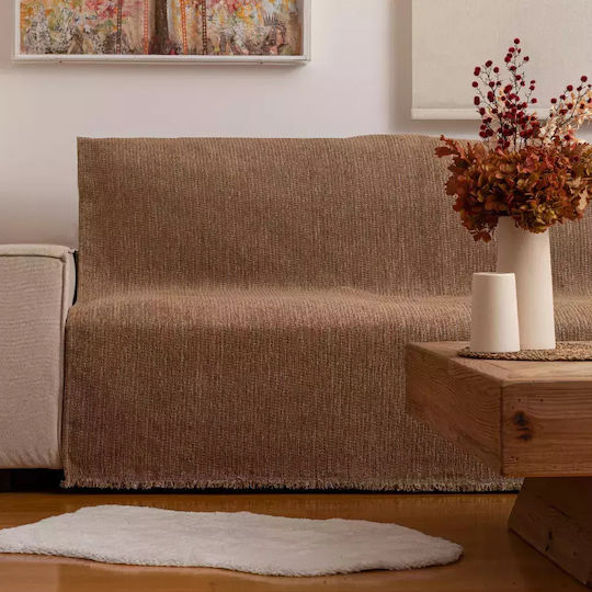 Borea Velvet Ριχτάρι Πολυθρόνας Βελουτέ 180x180εκ. Γκρι 032429052069