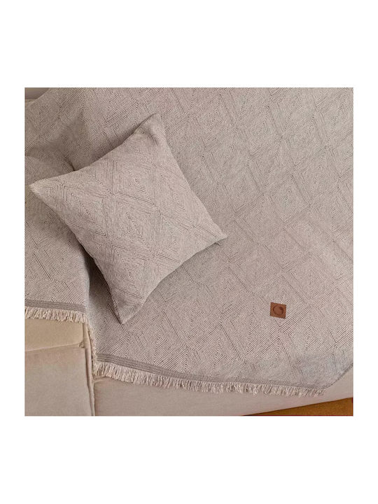 Borea Bari Four-Seater Sofa Throw Chenille 180x350cm Gray