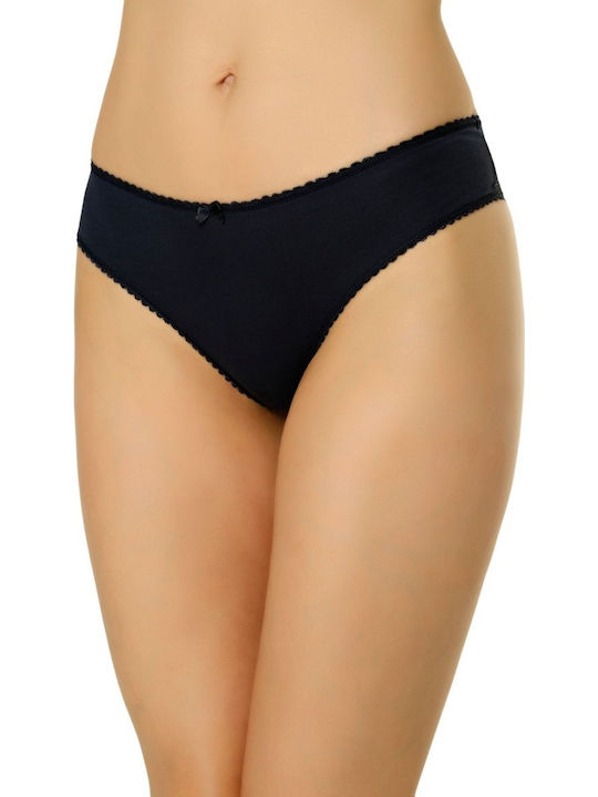 Дамско Бразилско с дантела Dark Blue