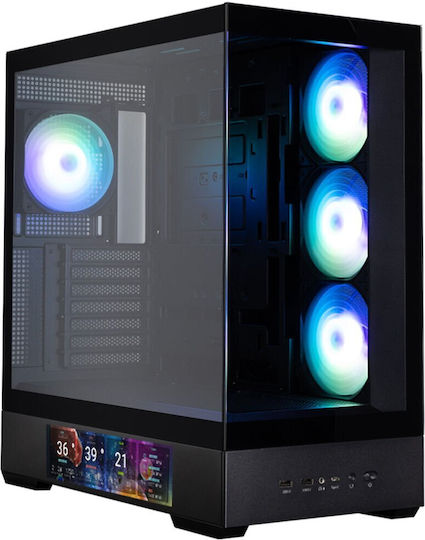 Zalman P40 DS Геймърско бюро Midi Tower Компютърна кутия със страничен прозорец Черен