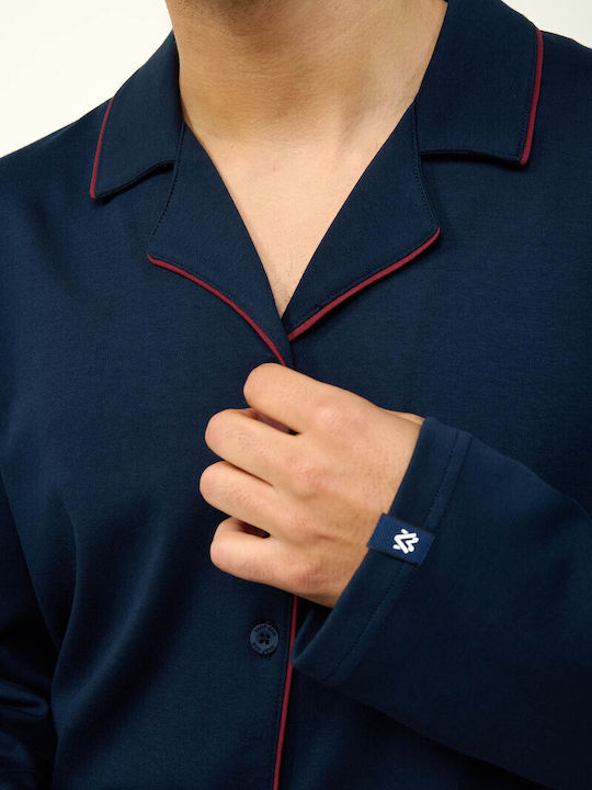 Vamp Men's Winter Pajamas Set Blue