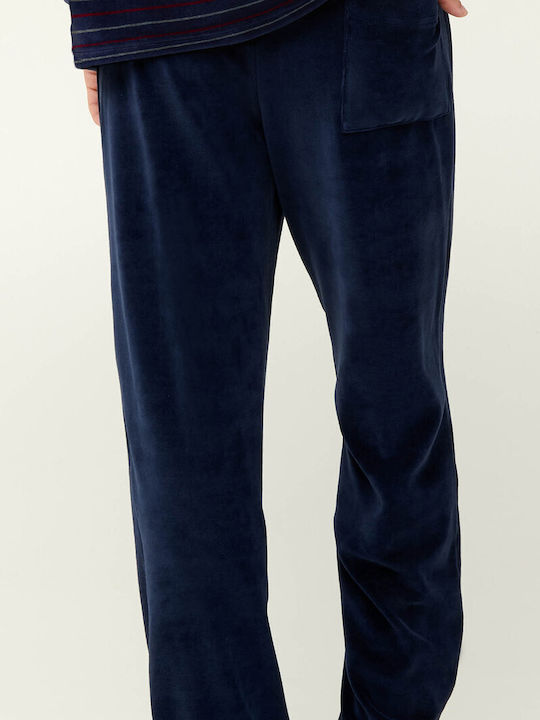 Vamp Χειμερινή Ανδρική Πιτζάμα Βαμβακερή Blue Blazer Vamp Χειμερινή Ανδρική Πιτζάμα Βαμβακερή Blue Blazer