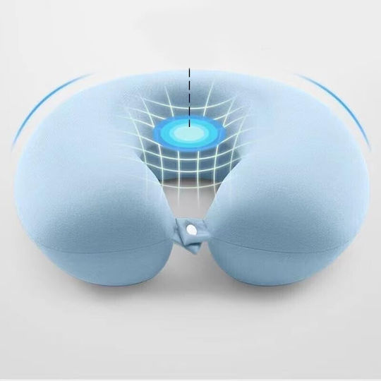 Light Blue Memory Foam Travel Pillow