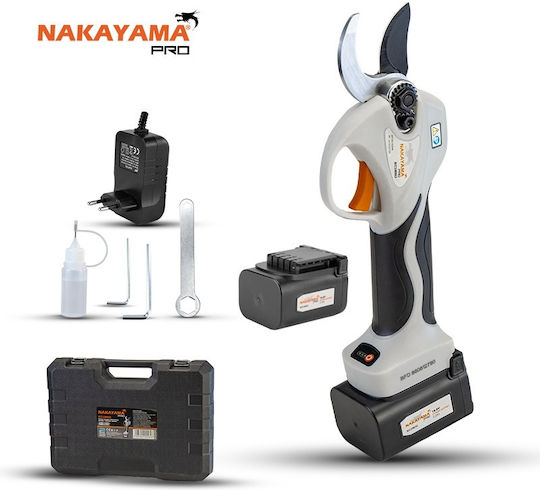 Nakayama EC1350 Pruning Shears Battery Brushless 16.8V 1x2Ah with Maximum Cutting Diameter 32mm in Carrying Case