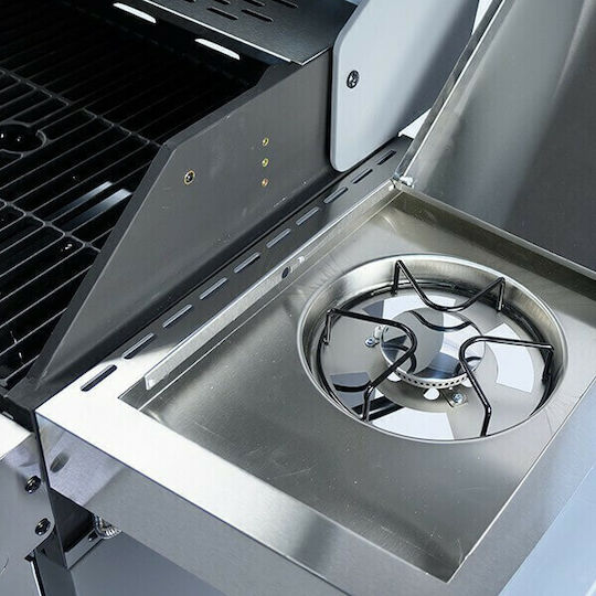 Elite BBQ5100 Gas Grill with 5 pcs 18kW and Side Burner