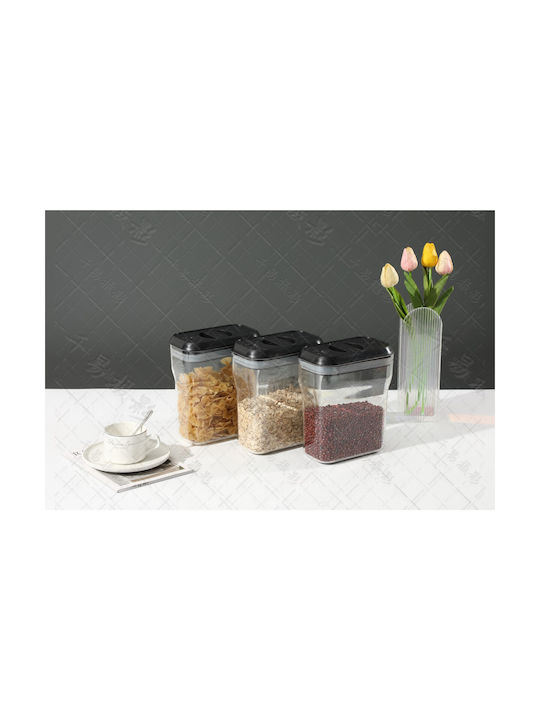 Vase Getreide mit Deckel Kunststoff Transparent 2000ml