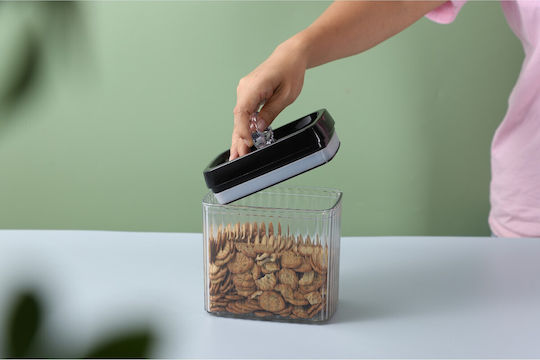 Set 6 Bucăți Vaze Cereale cu Capac Plastic Transparent 1500ml 6 Bucăți