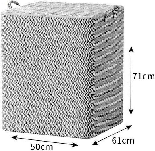 Fabric Storage Case For Clothes in Gray Color 61x50x71cm 1pcs