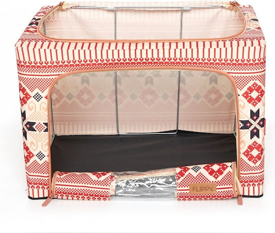 Пластмаса Калъф за Дрехи в Червен Цвят 52x42x39см 1бр