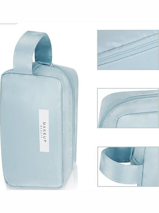 Flippy Cosmetic Bag Handle Waterproof Material 16 X 11 X 7 Cm Blue