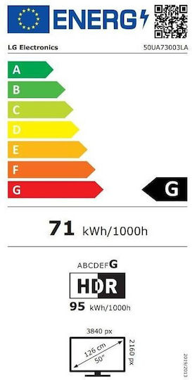 LG Smart Television 50" 4K UHD LED AI UA73 HDR (2025)