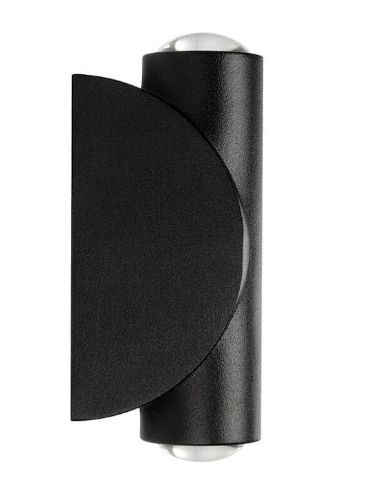 GloboStar Arc Επιτοίχιο Εξωτερικό Σποτ LED IP65 4W με Θερμό Λευκό Φως Διπλής Δέσμης 3.5x4.8x11.5εκ.