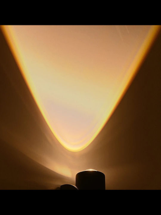 GloboStar Arc Επιτοίχιο Εξωτερικό Σποτ LED IP65 4W με Θερμό Λευκό Φως Διπλής Δέσμης 3.5x4.8x11.5εκ.