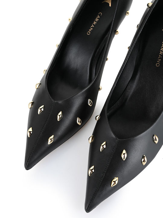 Leder Pumps Schwarz