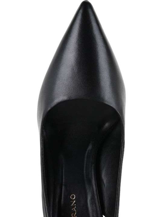 Leder Pumps Schwarz