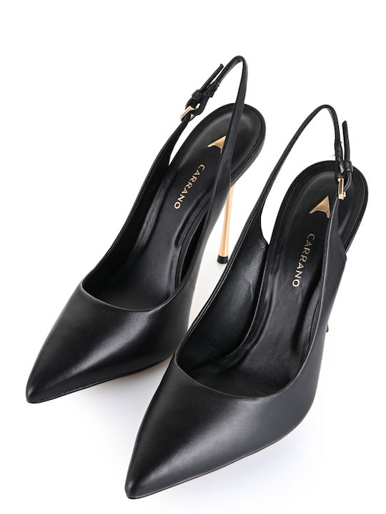 Leder Pumps Schwarz