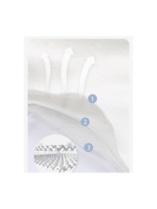 Cotton Shoulder Burp Cloth White 19x28cm.