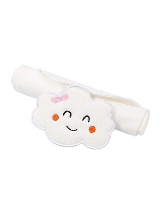 Cotton Shoulder Burp Cloth White 19x28cm.