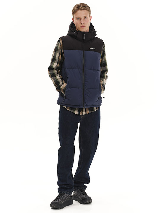 Geacă Fără Mâneci De Iarnă Puffer Waterproof Albastră