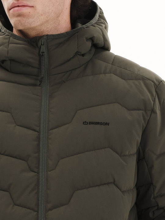 Geacă Barbat Puffer Waterproof Verde