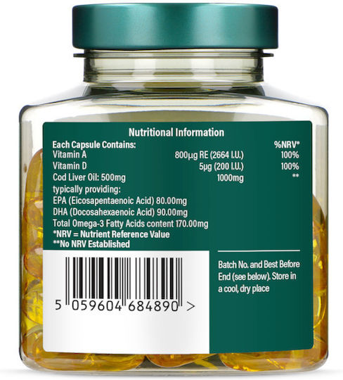 Holland & Barrett Omega 3 Cod Liver Oil 1000mg 60 caps
