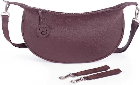 Pasito a Pasito Shoulder/Hand Diaper Bag Burgundy 38x20x8cm.