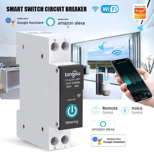 Tongou Tongou 10A Μονοπολικός Διακόπτης Ράγας WiFi 10A